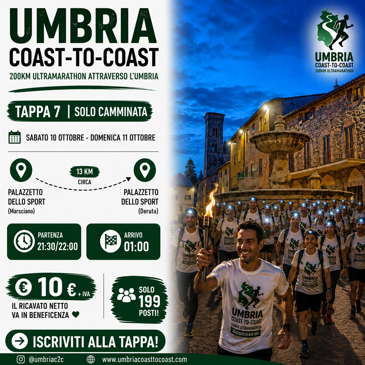 Grafica della Tappa 7 — Camminata notturna