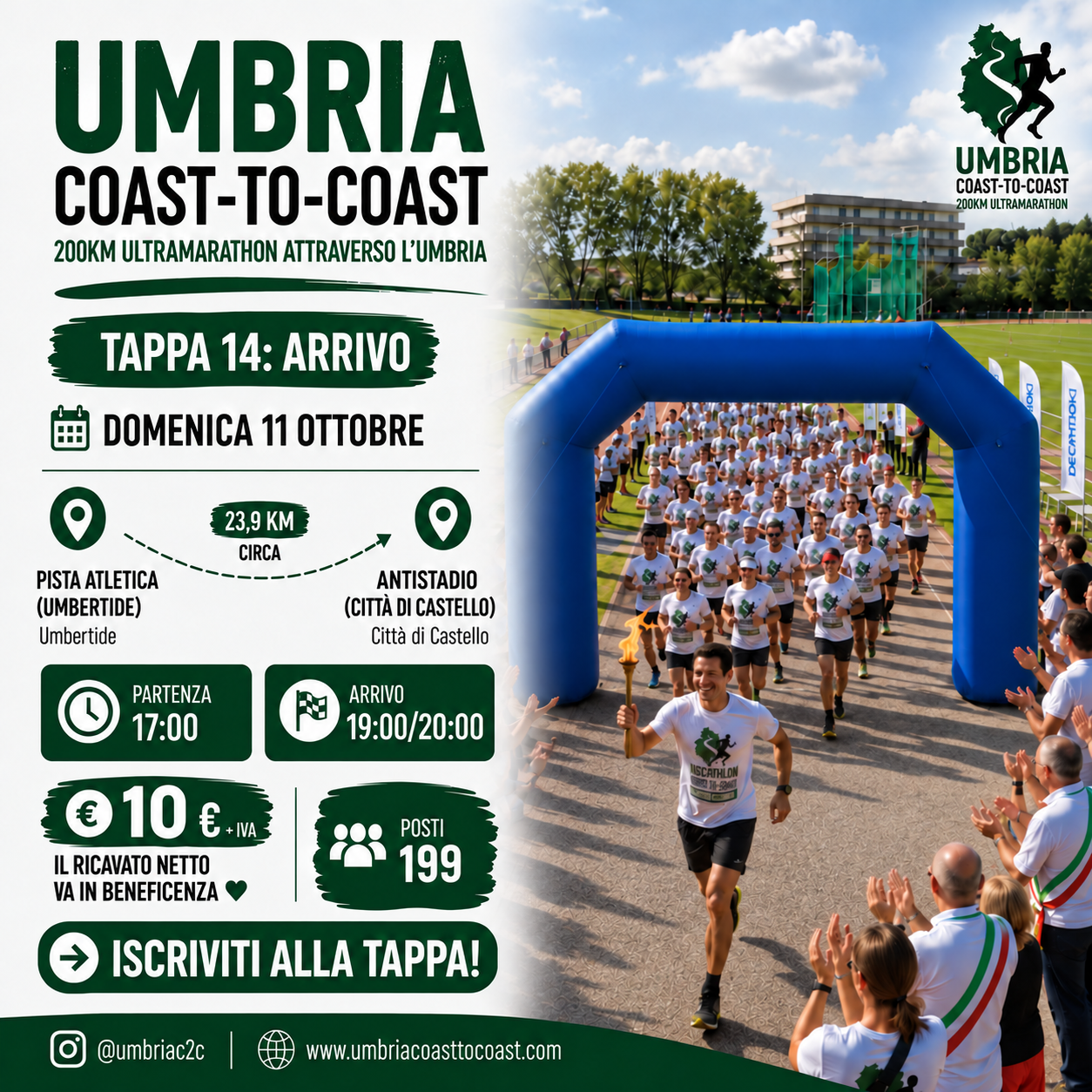 Grafica della Tappa 14 — Arrivo